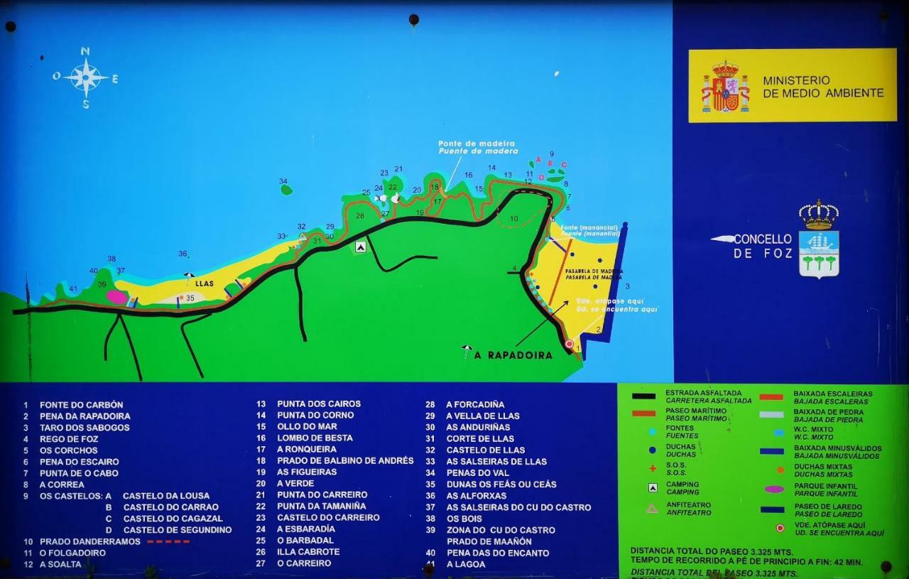 Duplex Tres Dormitorios Playa A Rapadoira Foz Dış mekan fotoğraf